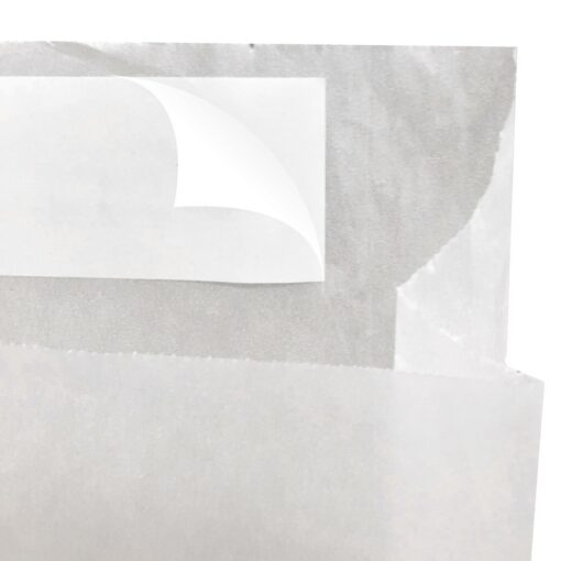 8 x 9.75 Vela™ Clear Paper Apparel Bag, S, White buy in stock in